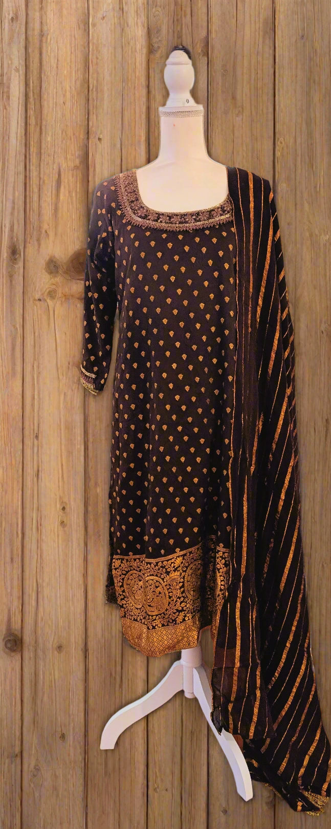 Coffee brown color churidar in USA.