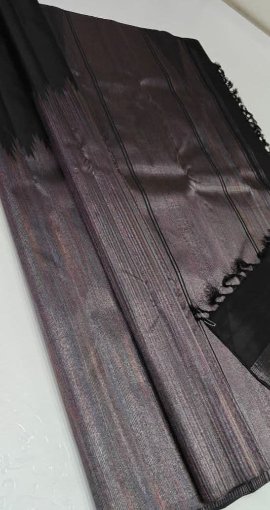 Black kachipuram- masterpiece from the temple town of silk.”