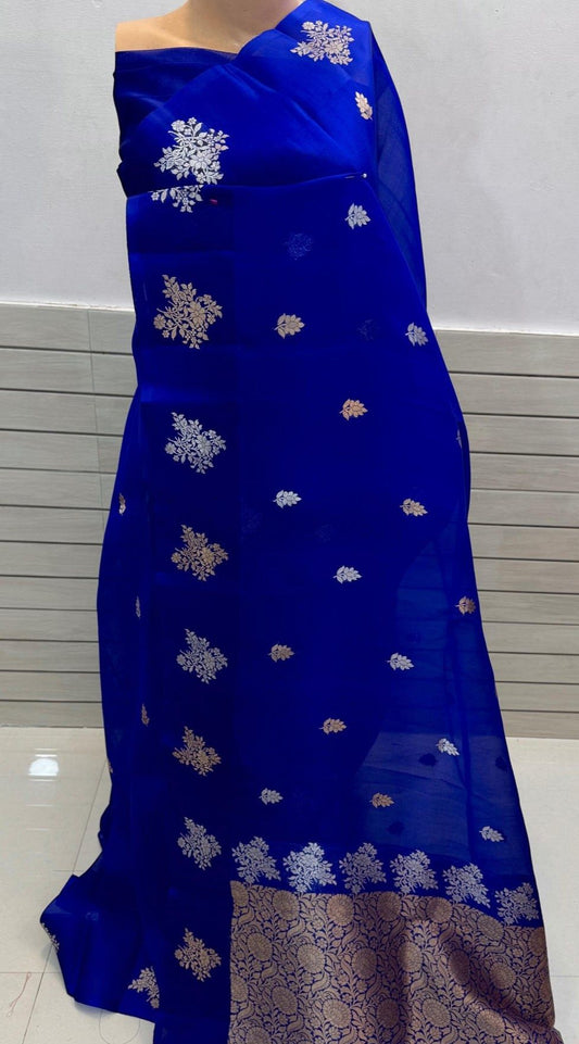 Blue Raw Mango silk saree from loom to your wardrobe