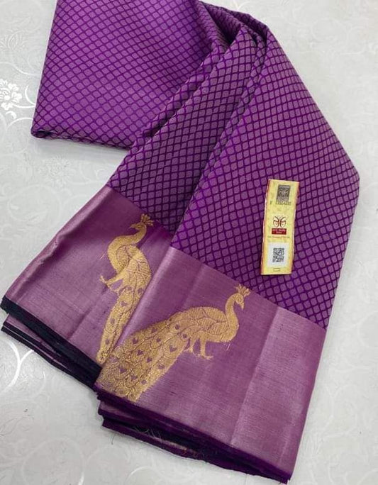 Purple Kanchipuram