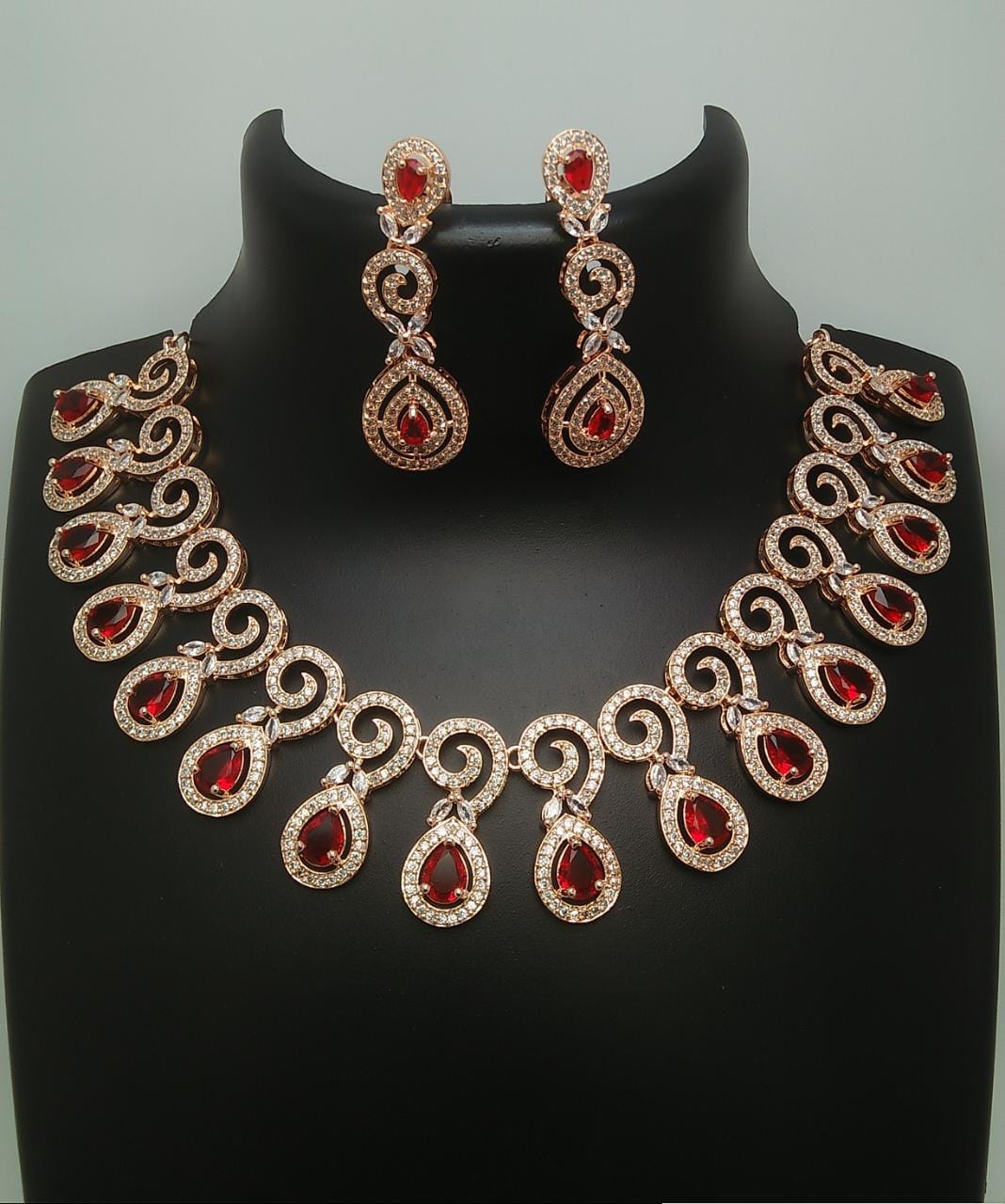 Gold Red Maroon Stones_Jewelery_Party_accessories