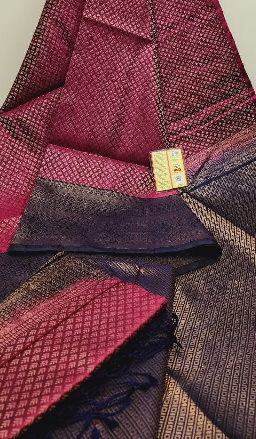 Kanchipuram Borderless silk saree