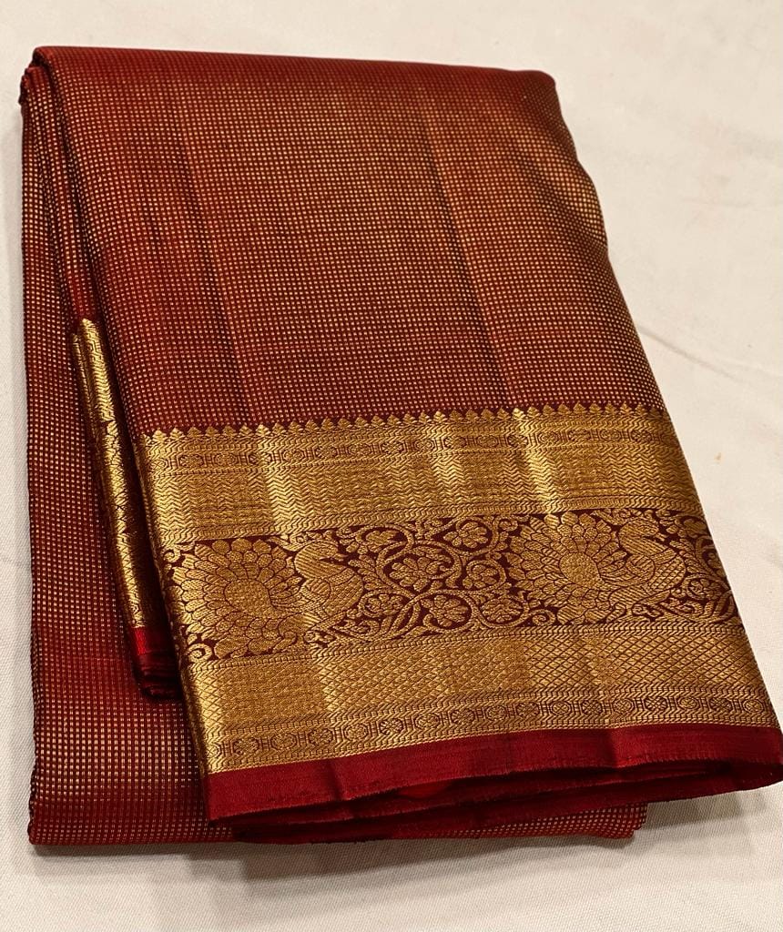 Maroon Brown Kanchipuram