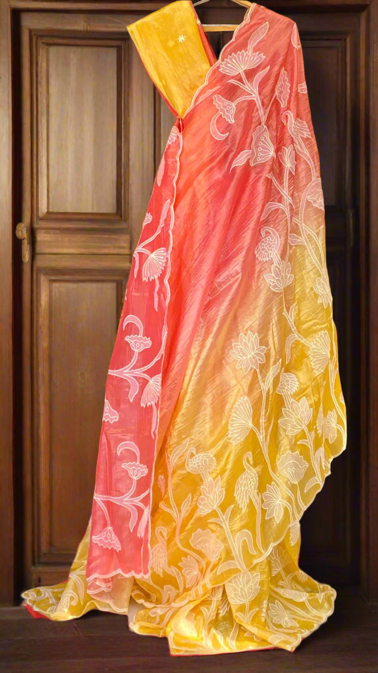 Crushed Tissue Saree