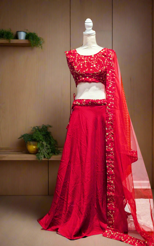 Red party lahenga / choli