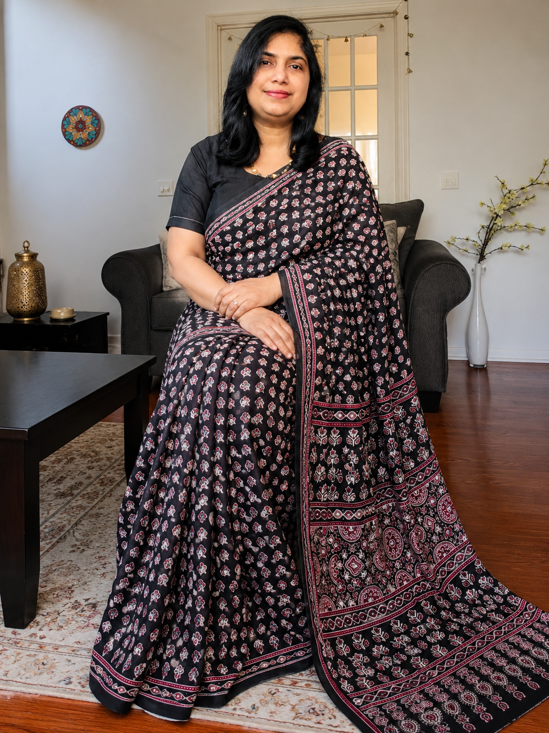 Ajrak collections with mirror work