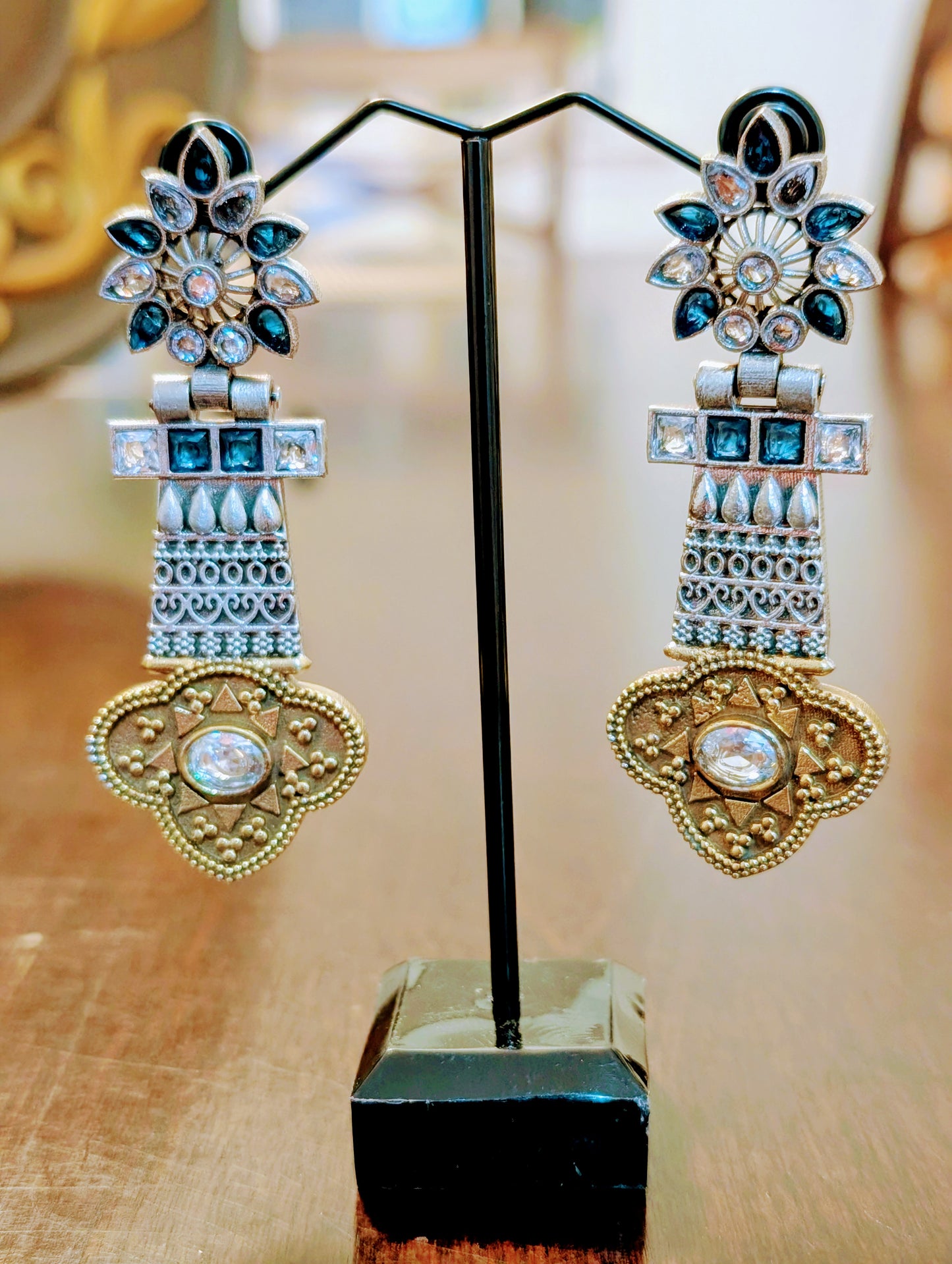 oxidized earring